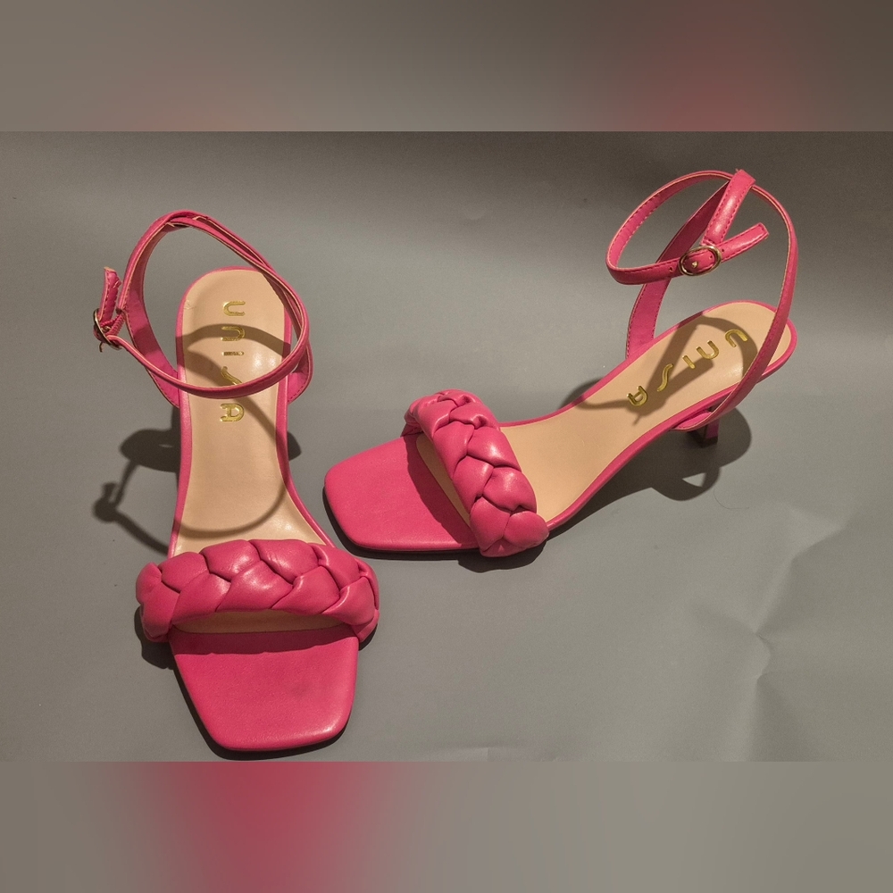 NWT UNISA Natika Pink Braided Sandles Size 10 M